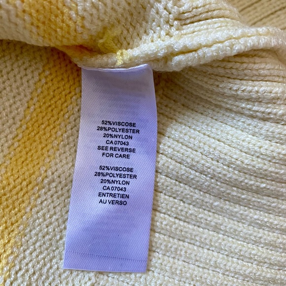 Philosophy Republic Clothing Butter Yellow Striped Crewneck Long Sleeve Sweater - Picture 6 of 7